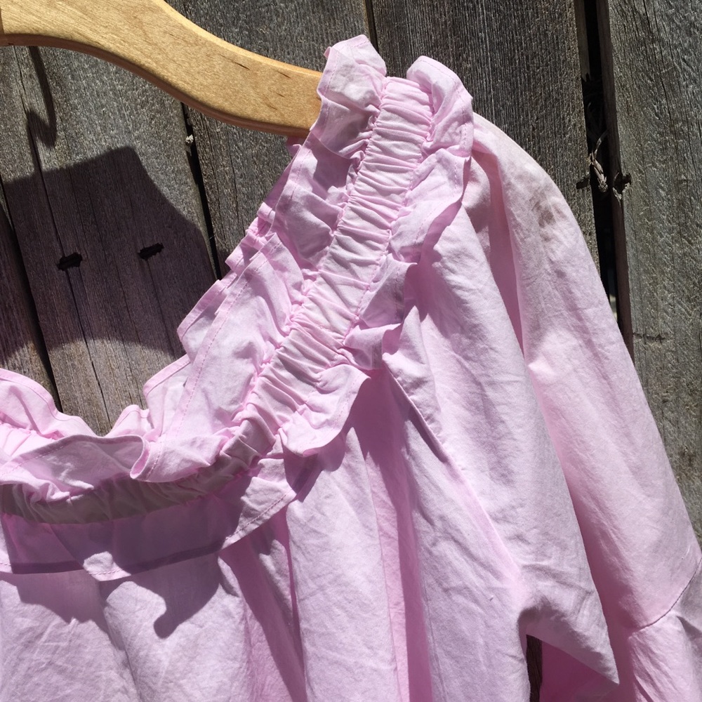 NWT Forever 21 Off Shoulder Top Cotton Pink S - Picture 4 of 13